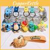 Cute Pikachu Keychain Adorable Psyduck Squirtle Silicone Charms For Birthdays