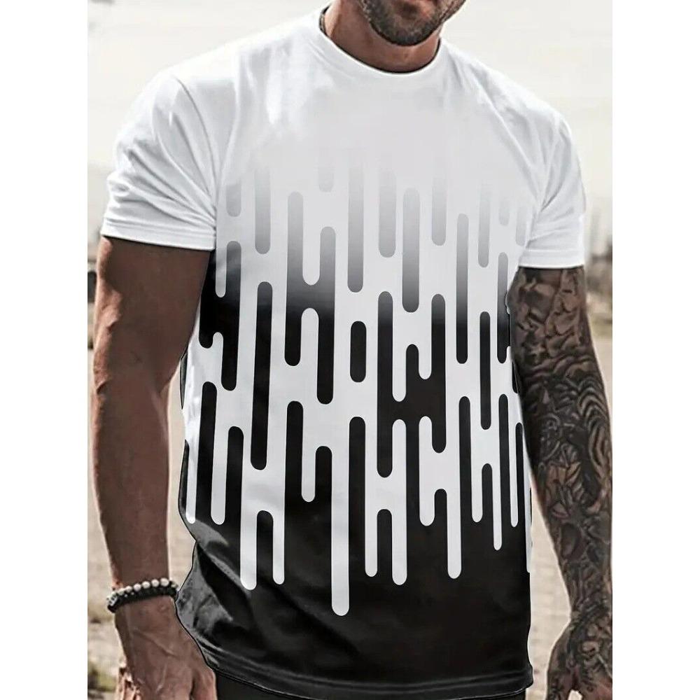 Summer Men's Women's 3D Printing Quick-drying Fitness T-shirts Light Breathable Short-sleeved Tees Fashion Daily Casual Tops