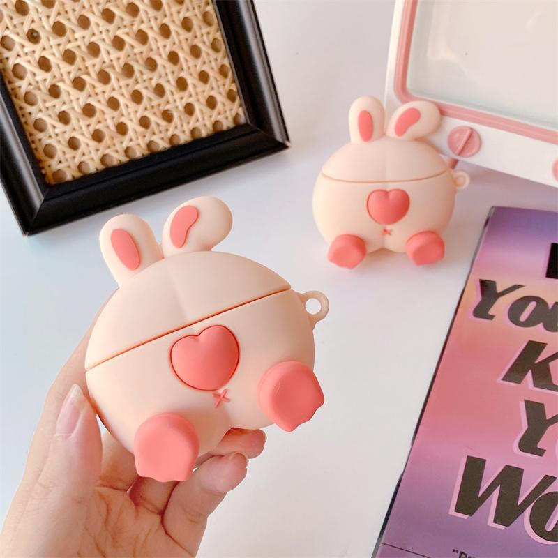 3D Wow Bear For Airpods Pro 2 Case For Apple Airpods 1 2 3 Pro 2 Earphone Case Cute Wireless Charging Headset Cover Cartoon
