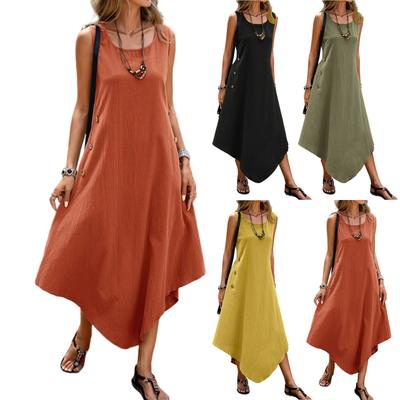 Women's Dresses Loose Plus Size Casual Solid Color Round Neck Solid Color Dresses