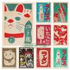 Japanese Vintage Art Food Cultural Lucky Cat Poster Canvas Prints Daruma Retro Daruma Dolls Wall Art Decor Home Room Shop Decor