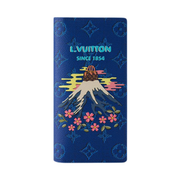 Louis Vuitton X Nigo Brazza Monogram Coated Canvas Wallet Men Wallet Blue M25985