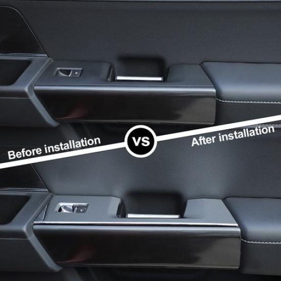 Interior Rear Door Window Lift Switch Panel Trim Cover For Ford F150 +Chrome