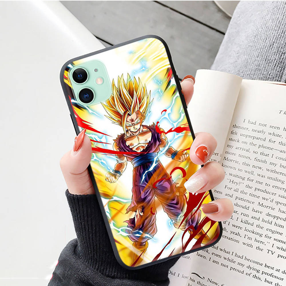 Husă Neagră pentru iPhone 16 15 Plus 14 13 12 11 Pro 8 6 SE XR XS Max P30 Nova 5T Y5P Y6 Y7 Y8P Y9 Realme C30 C33 C31 W-85 Dragon Ball Z