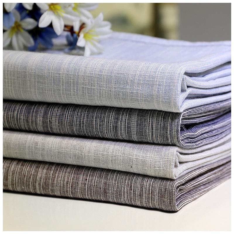 Japanese Japanese Style Simple Yarn-Dyed Cotton And Linen Plain Color Solid Color Geometric Rectangular Tablecloth Coffee Table Dining Table Cloth