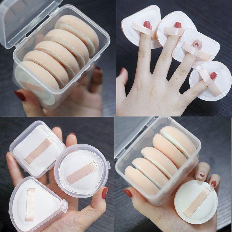 5Pcs Round Square Triangle Shape Makeup Sponge Puff Dry Wet Dual-Use Soft Cotton Candy Air Cushion Foundation Powder Puff