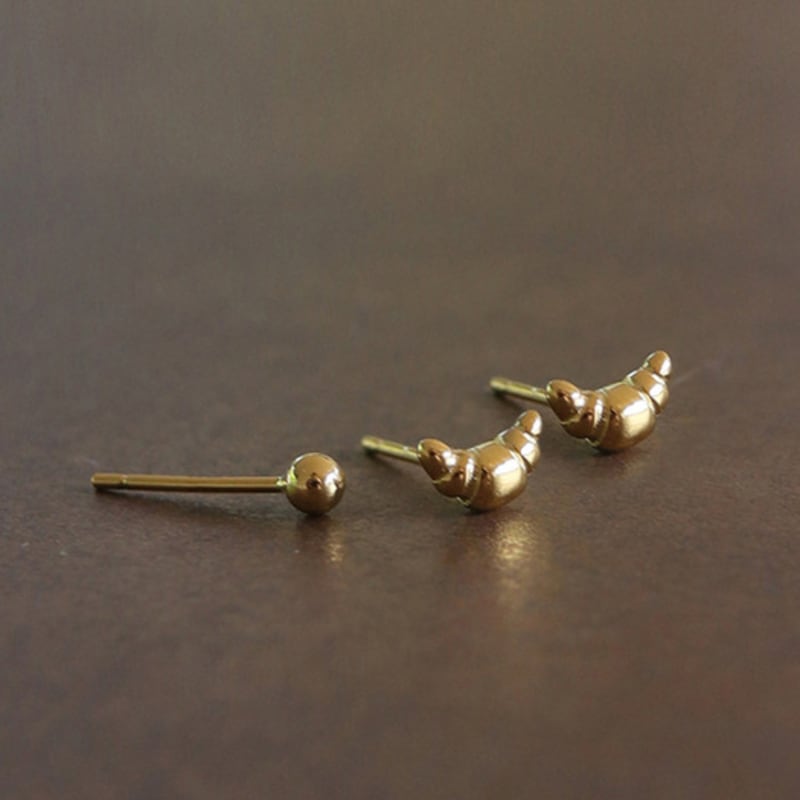 

modernlike 14k gold-filled silver croix pin earrings 3-piece set Yellow Gold