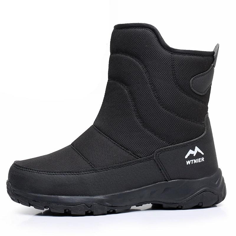 Men's and Women's Large Size Winter Warm Snow Boots Plush Lining Waterproof Ankle Boots Non-slip Outdoor Shoes Hiking Mountaineering Sports Boots