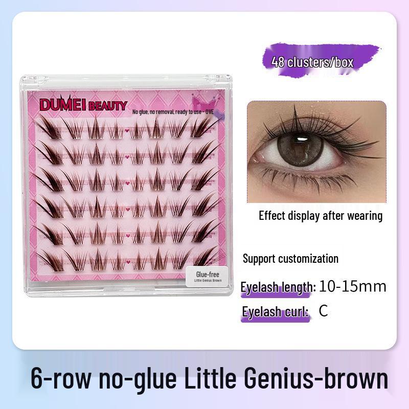 

Подсолнух Кот Эльф Бесклеевые Шестирядные Накладные Ресницы Серии