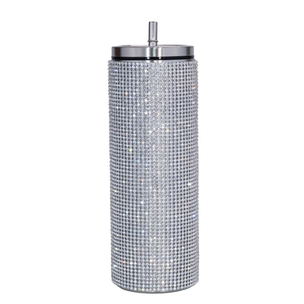 Bling Rhinestone Thermos Bottles Leopard Print Vacuum Flasks  Outdoor Activities