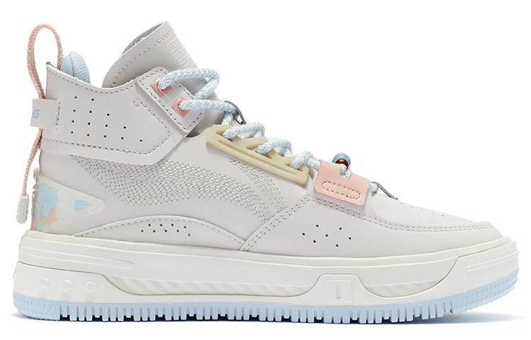 Li Ning Textile, Synthetic Leather Slip Resistant, Abrasion Resistant, Height Increasing Mid top Skateboard Shoes AGCR430-4