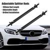 2pcs 100mm Adjustable Bumper Lip Splitter Strut Rod Ties Support Bars Black