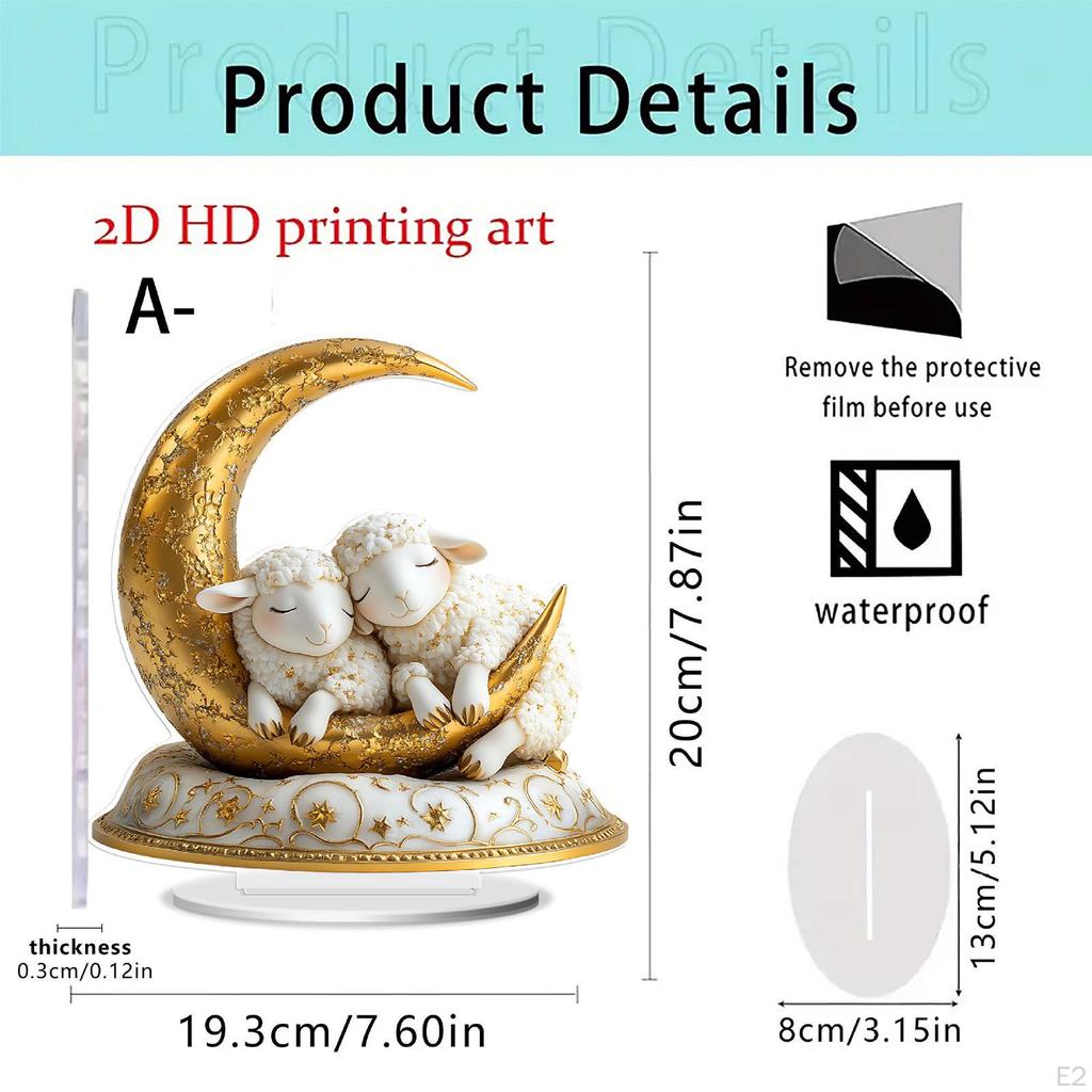 Dekoracja Owcy 2D Rękodzieło Ornament Świąteczny Unikalne Artykuły Imprezowe Dekoracja Stołu