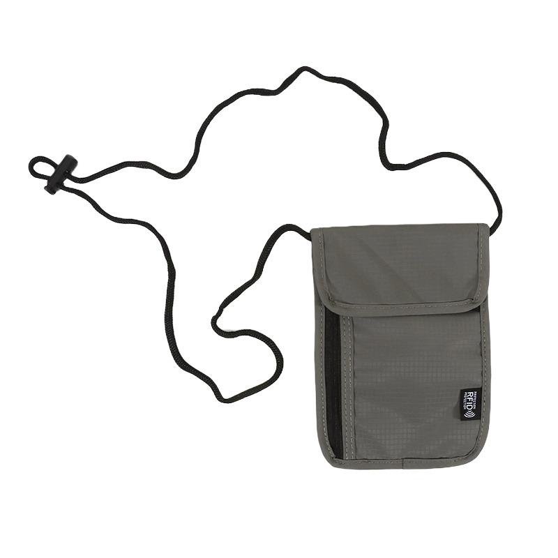 RFID Blocking Portable Travel Neck Wallet Passport Card Document Storage Bag Anti-theft Money Pouch Organizer