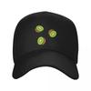 New Kiwi Fruit Pattern On Dark Green Baseball Cap Beach Outing Hat Unisex Luxury Luxury Unisex Cap Streetwear Womens Golf Wear Unisexs