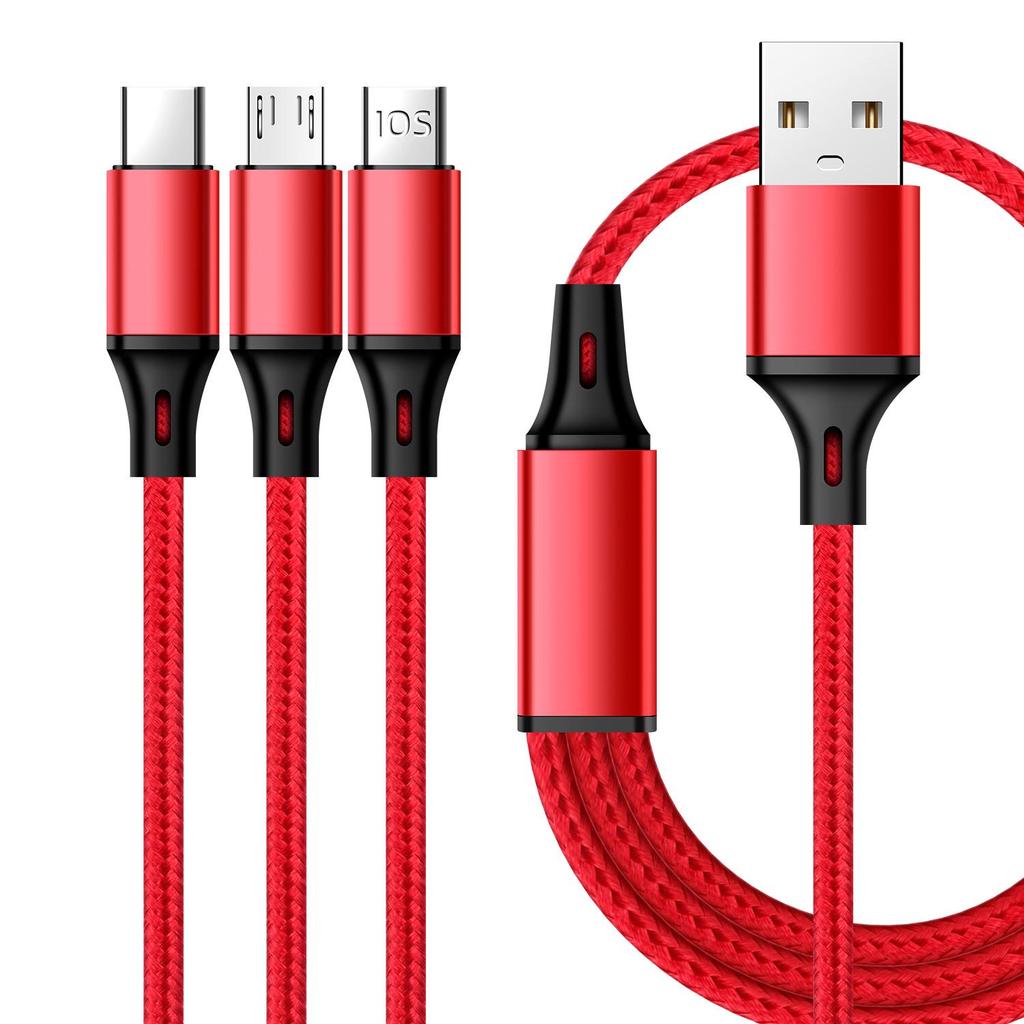 Apple Android V8 & Huawei Type-C Fast Charging USB Cable - 3-in-1