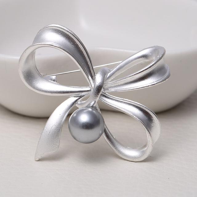 

Бант матовый матовый жемчужный матовый золотой цвет матовый серебряный цвет брошь модные винтажные стразы булавки