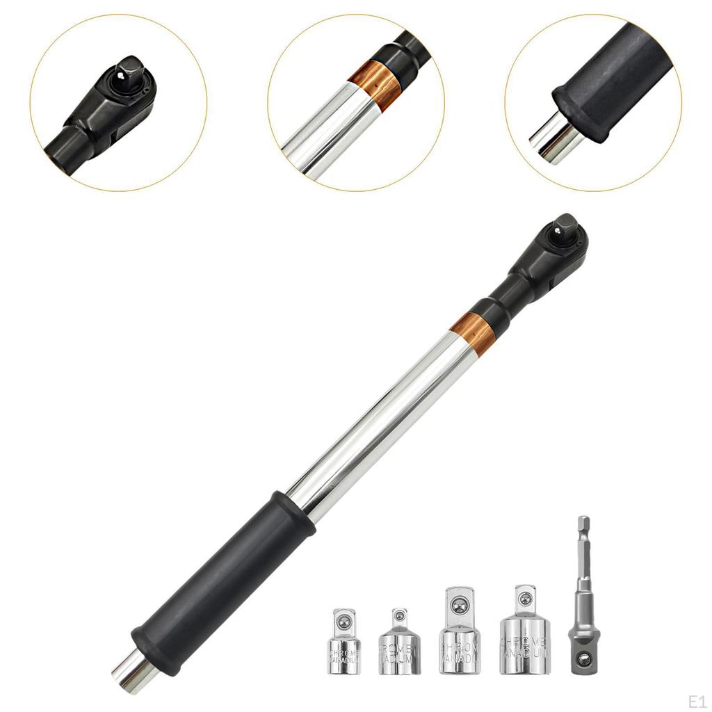 Offset Extension Wrench Impact Ratchet Multifunctional Easy To Carry Sturdy with Adapters for