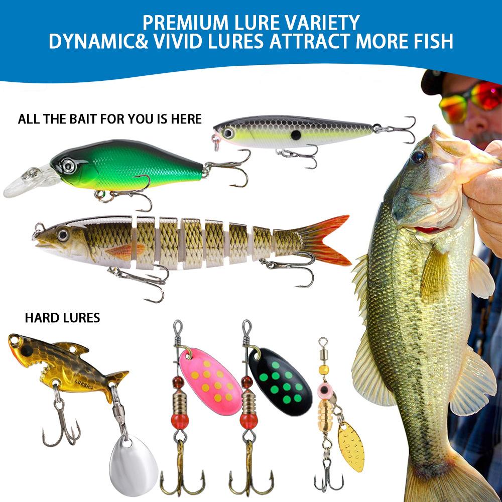 Metal 12 Luya Bait Blind Box Set Hooks Mino Rotating Sequin Multi-section Fish 230g Full Water System for Carp Bass Marlin Lake