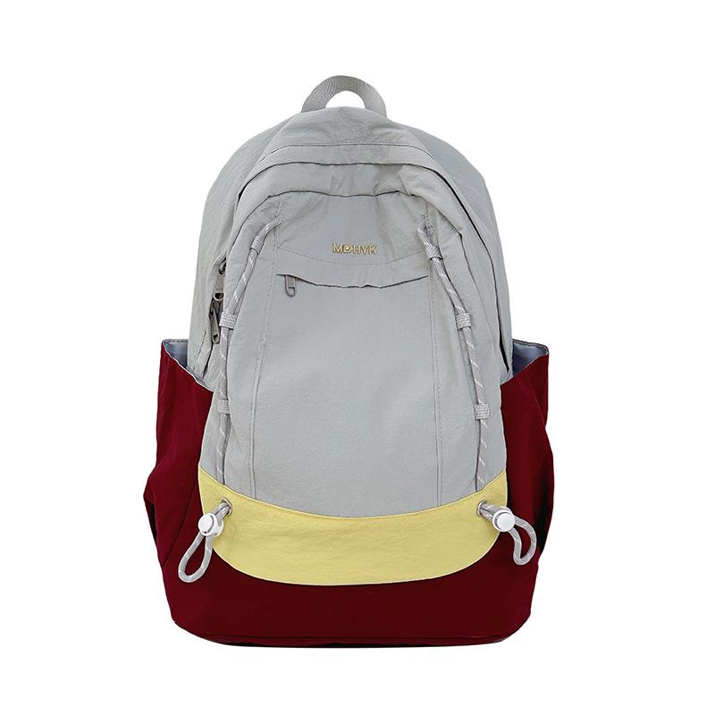 Leichter Colorblock Wanderrucksack - Geräumiger Outdoor- & Universitäts-Reise-Buchrucksack