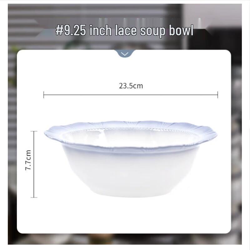 Zebian Elegant Ceramic Scalloped Bowl