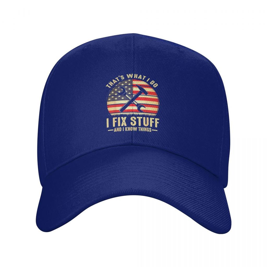Boné de Baseball Personalizado Eu Conserto Coisas para Homens Mulheres Ajustável Mecânico Engenheiro Presente Chapéu de Pai Chapéus Snapback para Exterior