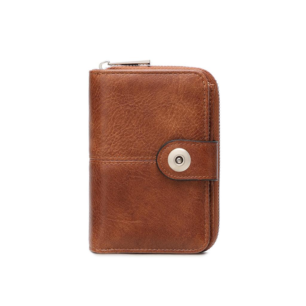 New Women's Wallet Multi-card Zipper Buckle Change Bag Retro Fashion Short Wallet