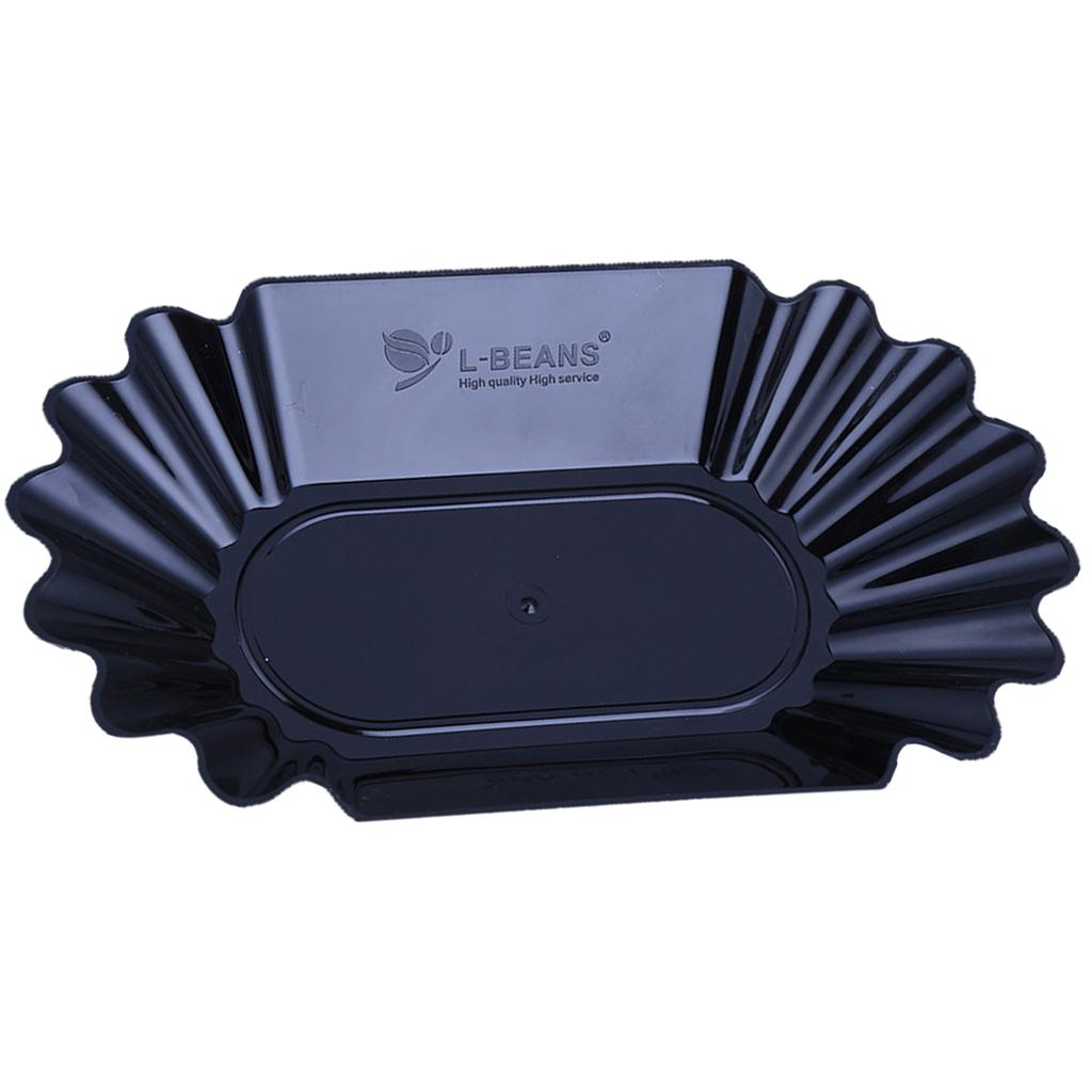 Plastic Plate Coffee Bean Snack Oval Plate Dessert Fruit Tray Picnic Tableware for Party Wedding Candy Food Display
