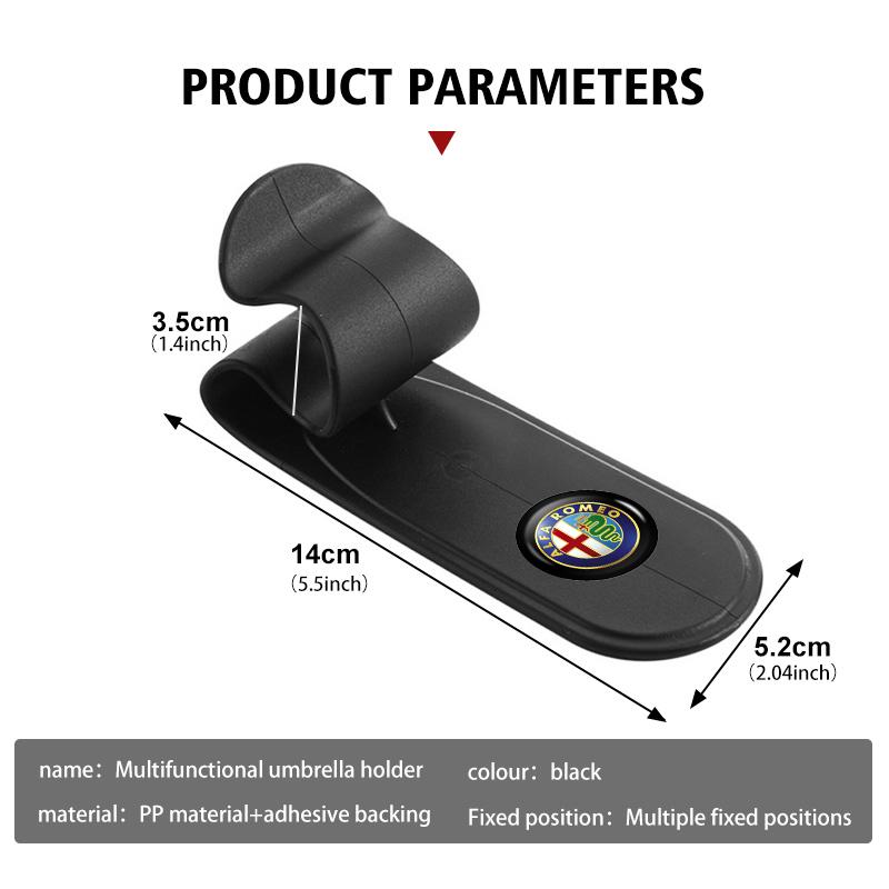 Multifunctional Car Mounting Bracket Umbrella Holder Clip Hook For Alfa Romeo Giulia 147 Mito 156 159 166 GT Stelvio Brera