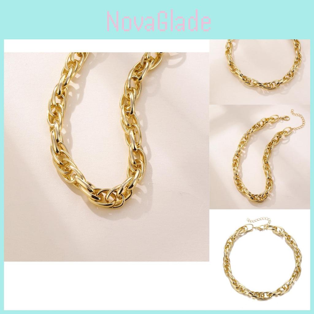 Elegant Geometric Design Short Chain Necklace In Alluring Alloy For Trendy Women