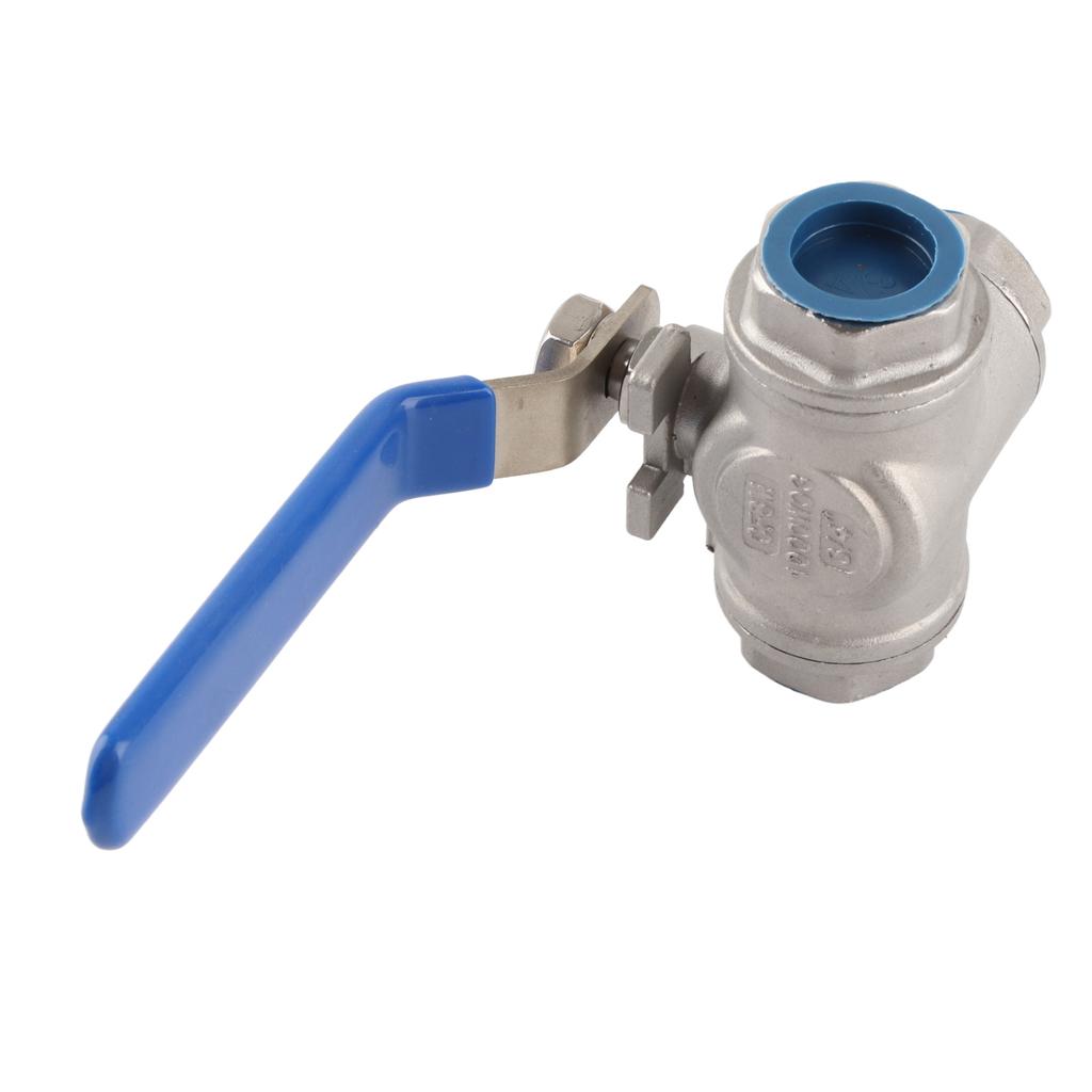 1 buc. Valvă cu bilă din oțel inoxidabil SUS304, cu trei căi, filet interior, 34" DN20