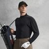 FILA Fleece Lined Warm Fashionable Simple Quality Sports Casual Golf Versatile Soft Comfortable Long Sleeve T-Shirt Men tops Deep-Black A11M615218FBK