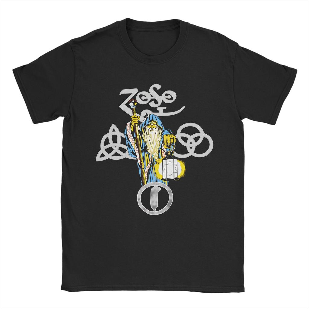 The Mother Ship Led Zeppelin TShirts Men  Vintage 100 Cotton Tees Round Collar Short Sleeve T Shirts Plus Size Tops