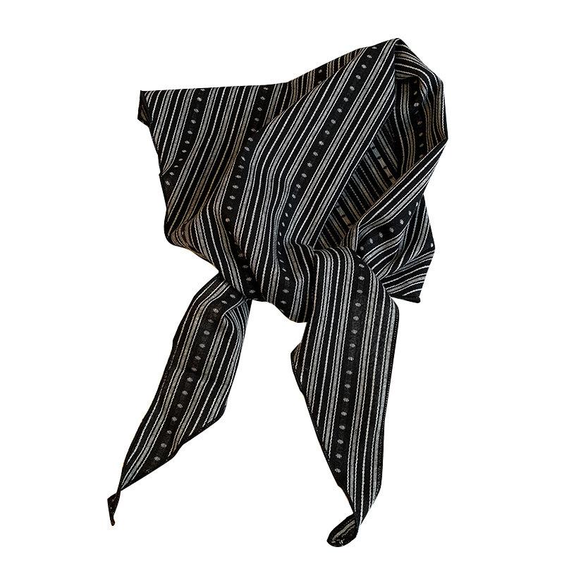 Cotton Spring And Summer Neck Protection Double-Sided Triangular Towel Sweat-Absorbing And Breathable Literary And Artistic Small Scarf Headband