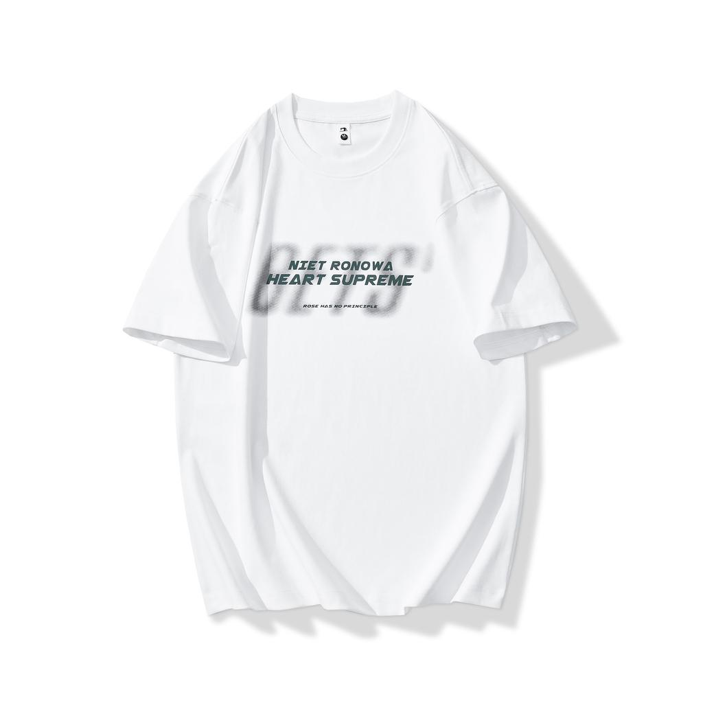 New Summer Men's Cotton Round Neck T-shirt Fashionable Loose Breathable Short-sleeved Shirt