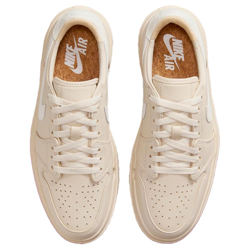 New Jordan Air Jordan 1 Cushioning Anti Slip And Wear Resistant Low Top Vintage Basketball Shoes Women's Ecru DH7004-200