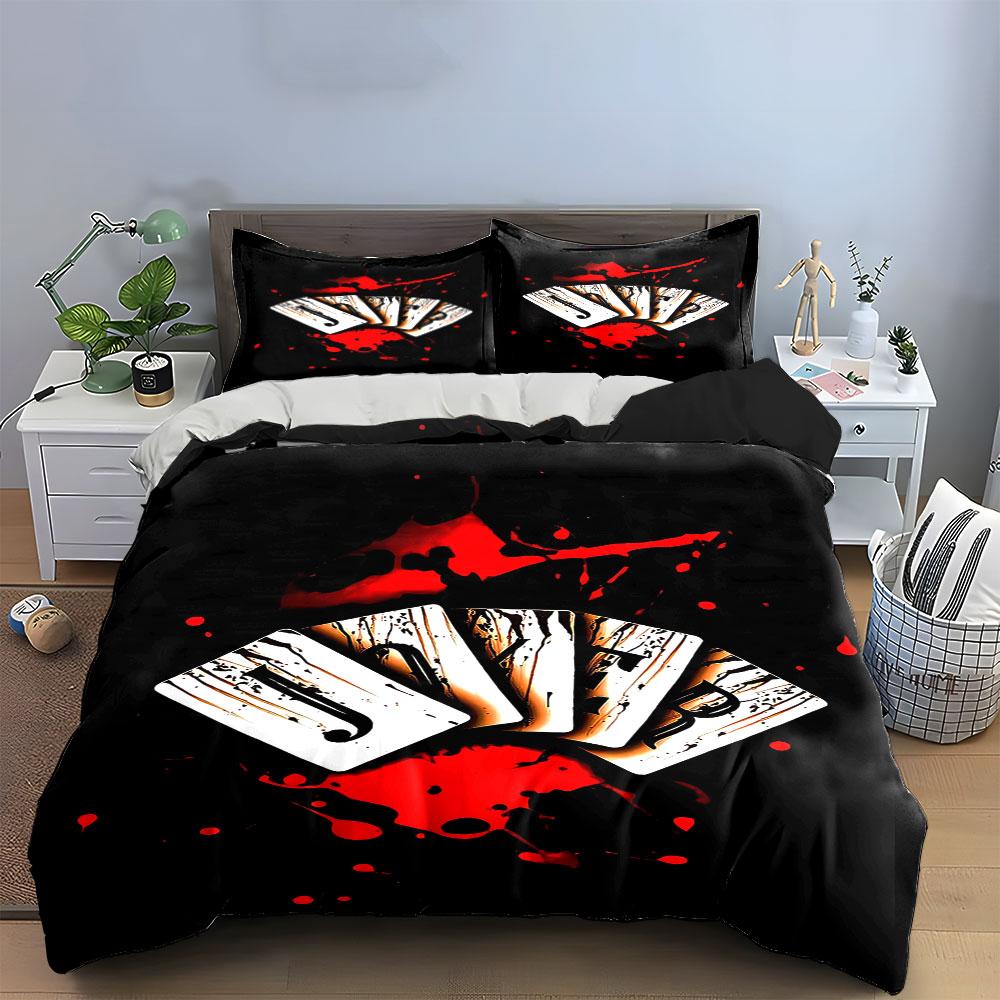 Playing cards with blood. Bedding sets Duvet cover sets Duvet covers Pillowcases(1 * Duvet Cover 2 * Pillowcases, without duvet insert)