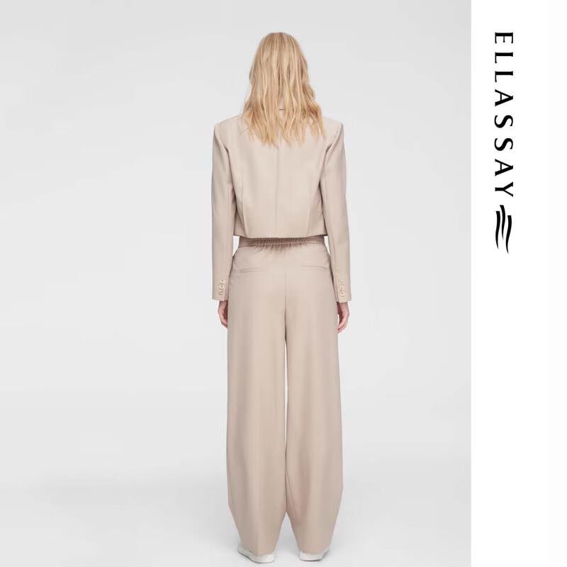 ELLASSAY Women's Breathable Elastic Wide-Leg Pants