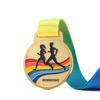 Running Runner Gold Medals Trophy Award With Neck Ribbons Express Medal Various Souvenir School Sports Prize Gift Custom Made