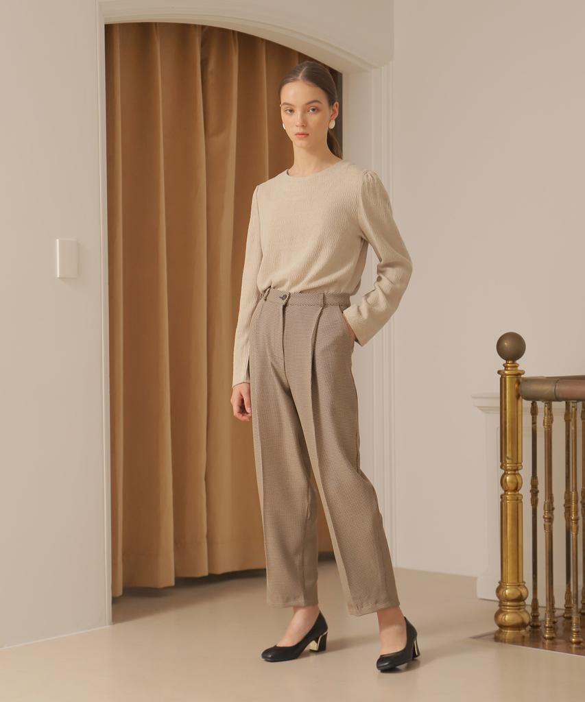 YUPPE Check Baggy Pants_Brown