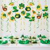User Friendly Paper PVC Spirals Swirls Ornament for Patrick's Celebration No Tools Needed Versatile Decors
