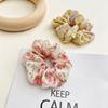 Chiffon Flower Elastic Hairbands Floral Printed Scrunchies for Hair Women Hair Accessories Ponytail Holder Hair Ties Rubber Band