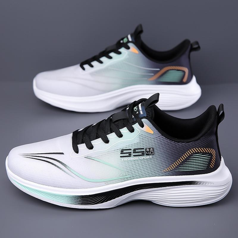 New Sports Shoes Mesh Breathable Men's Shoes Casual and Lightweight Soft Sole Shock-absorbing Large Size Running Shoes