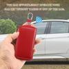 Genuine Leather Keychain Car Key Coin with 6 Metal Key Zipper Red [uxcell] 2-Piece Case, Case, Purse, Hooks, Ring, Bag, Men's & Women's,
