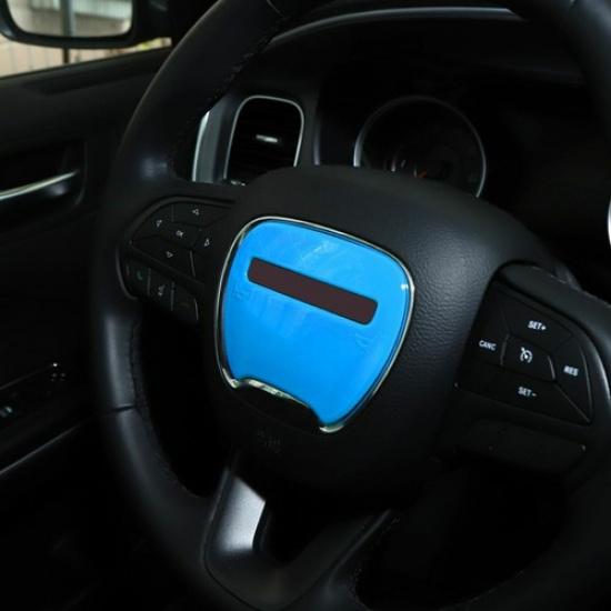 Car Steering Wheel Center Cover Trim For Dodge Charger & Challenger 2015+ Blue