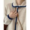 Women's Sweater Doll Collar Horn Button Knitted Cardigan Autumn/Winter Sweater Coat