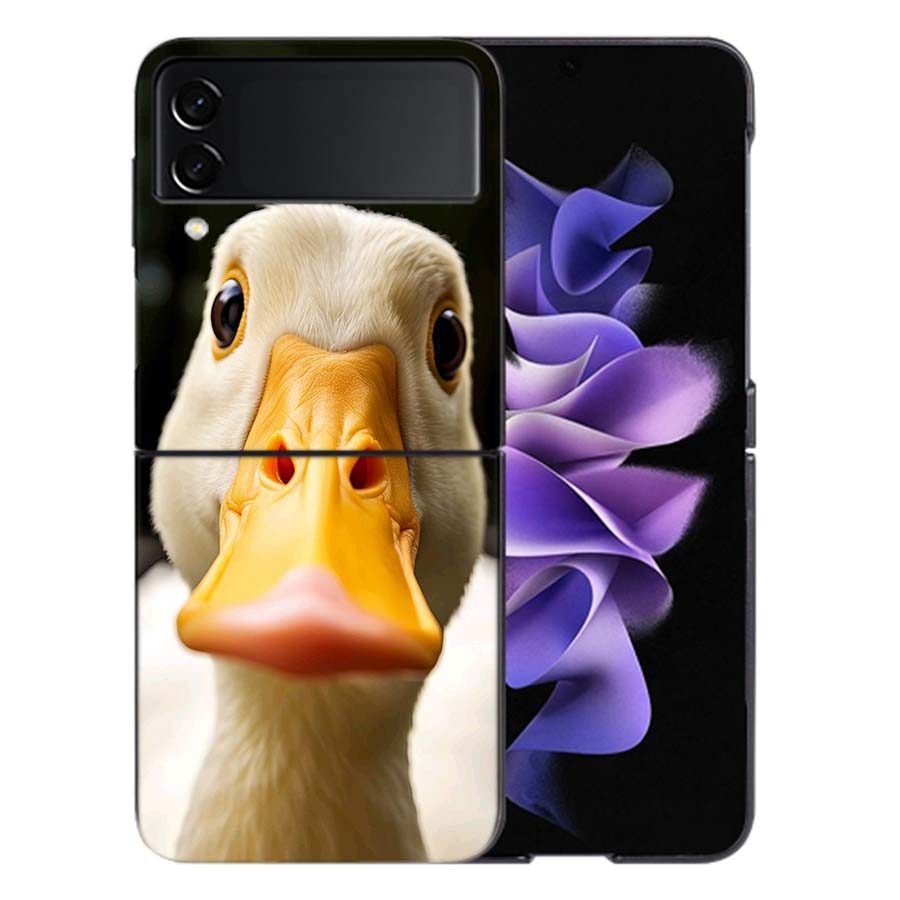 Yellow Duck Phone Case For Samsung Z Flip 6 7 5G Galaxy Z Flip 5 4 3 5G Cases Shockproof Hard Cover TPU