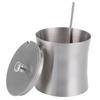 Stainless Steel Sugar Bowl with Lid and Spoon Salt Pot Condiment Can Condiment Pot  Restaurant