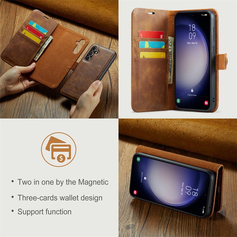Flip Leather Case for Samsung Galaxy A17 A56 A36 A16 A55 A35 A15 A54 A34 A24 A14 A53 A33 A13 A52 A72 A51 A71 Detachable Magnetc Wallet Card Back Cover