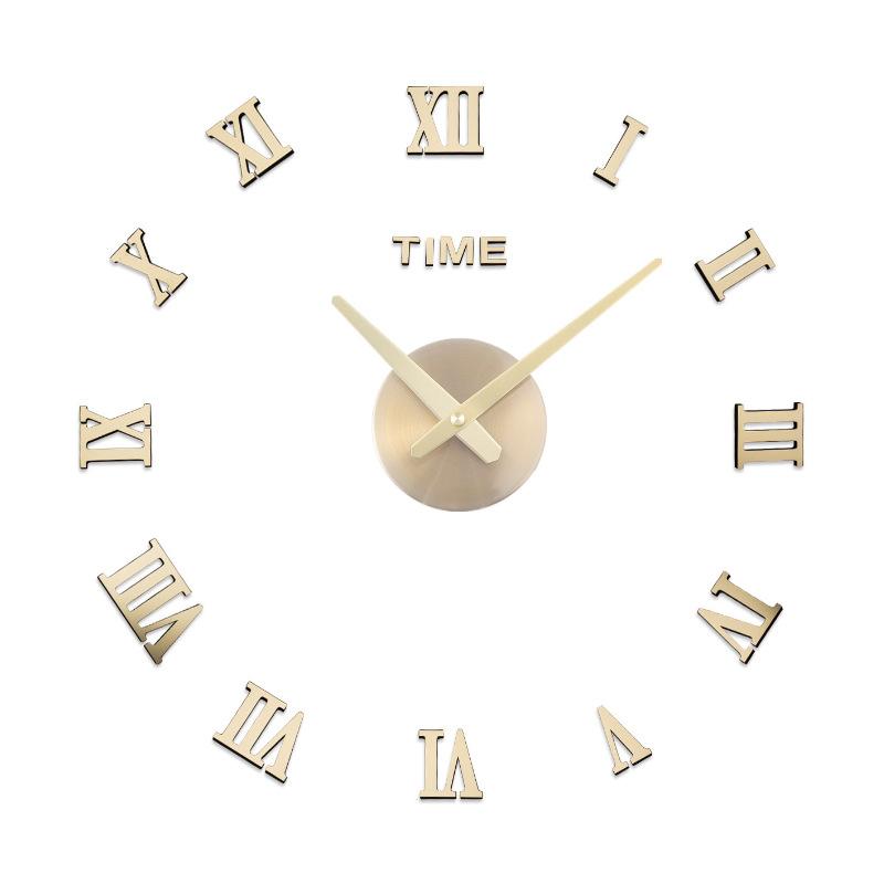 Popularny Trójwymiarowy Zegar Ścienny z Cyframi Rzymskimi Kreatywny Zegar do Salonu Sypialni Nowoczesna Naklejka Ścienna Zegar Ścienny Zegar